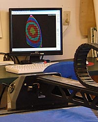 Photo of computer and plotter carriage.